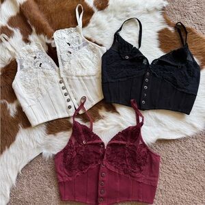 Free People Have my heart corset tank top Bundle XS